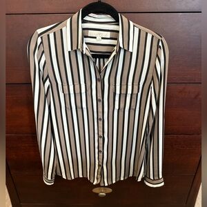 Loft beautiful sharp stripe blouse